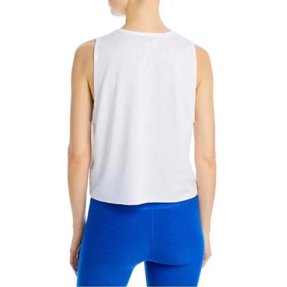 Aqua Athletic Mesh Sleeveless Top – Size XL | White Cropped Performance Tank NWT - Picture 2 of 2